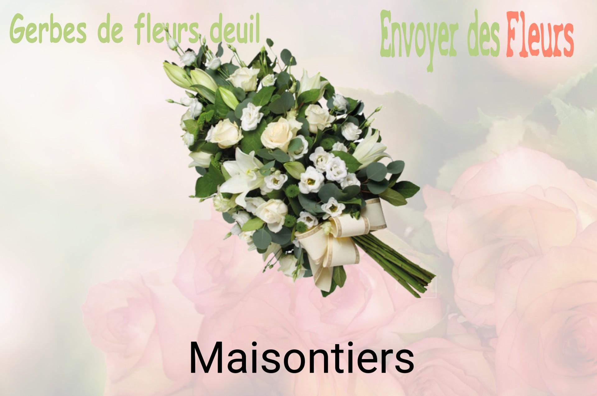 Gerbe de fleurs de deuil livrée à Maisontiers